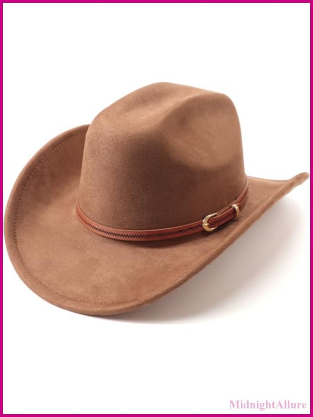 Felt Wide Brim Cowboy Hat Belt Buckle Fedora Panama Unisex